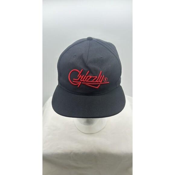 Grizzly Black Trucker Snapback Baseball Cap - Picture 1 of 7